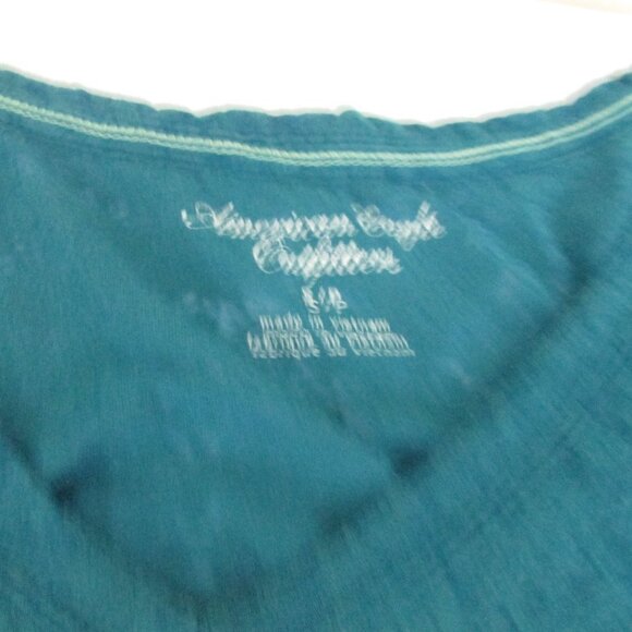 American Eagle Shirt S Green Bright & Beautiful - Picture 11 of 12